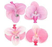 Supvox 2 Paar Abnehmbare Orchideen Blumen Schuhclips für Damen Dekorative Sandalen und Pantoffel Clips in Rosa und Flieder Leichtes Modisches Schuhzubehör für Alltag und Urlaub