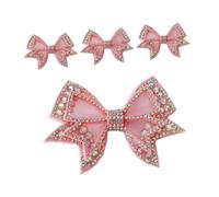 Supvox 2 Paar Abnehmbare Strass Schuhclips mit Schleife Glitzernde Schuhanhänger für Damen und Strapazierfähige Schleifen Schuhschnallen für Hochzeit Party und Alltagsdeko