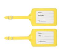 SUPVOX 2 Stück Gepäckanhänger aus Pu Leder und Edelstahl Einfache Kofferetiketten zum Schreiben Praktisch und Stilvoll für Reisen und Gepäckidentifikation