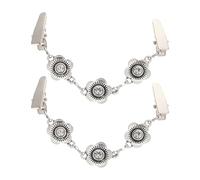 Supvox 2 Stück Vintage Strickjackenclip aus Metall mit Blütenmotiv Universeller Schal und Pullover Verschluss für Damen Cardigan und Hemd Brosche für Elegante Outfits