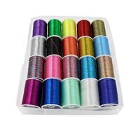 SUPVOX 20 Spulen Metallic Stickgarn DIY Manueller Nähgarn Set (Multicolor)