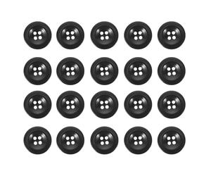 SUPVOX 20 Stück Runde Holzknöpfe mit Vier Löchern für Mäntel und Kleider nicht Verformbar für Selbstgemacht Projekte und Basteln