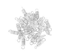20 stücke Tonnenschraube Verschlüsse Schmuck Verschlüsse Erkenntnisse DIY Schmuck Handwerk Machen für Halskette Armband (Silber)