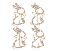 SUPVOX 4 Stück Metall Hasenbroschen für Damen Niedliche Cartoon Tierbroschen aus Legierung Elegante Anstecknadeln für Blazer und Kleidung Modische Hasenaccessoires für Damen