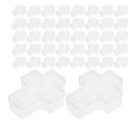 Supvox 50 Stück Transparente Schmuckaufbewahrungsbox aus Kunststoff mit Kreuzform und Deckel Tragbare Dekorative Schmuckschatulle zum Schutz von Ohrringen und Schmuck Reisen oder Geschenk