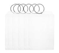 Supvox 6 Stück Transparente Reise Gepäckanhänger aus Kunststoff mit Schwarzem Stahlseil für Kreuzfahrten und Flugreisen