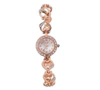 Supvox Digitale Damenuhr Roségold mit Strass Herz Quarzuhr Als Armbandschmuck Präzises Quarzwerk für Frauen