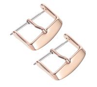 Supvox Edelstahl Uhrenschnallen 22mm Roségold 2 Stück Uhrenarmband Ersatzverschluss Rostfrei Langlebig Passend für Uhrenzubehör