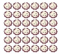 SUPVOX Holzknöpfe zum Annähen 100 Stück mit Löwenkopfmotiv Weiß für Selbstgemacht Kleidung Kinderpullover Basteln und Bekleidungszubehör