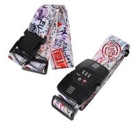 SUPVOX Koffergurte mit TSA Zahlenschloss 2 Stück Verstellbare Gepäckgurte für Geschäftsreisende und Vielflieger Kreuzgurt Gepäckband Sicherungskoffer