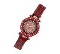 Supvox Modische Damenuhr Edelstahl mit Mesh Armband Schicke Armbanduhr für Mädchen Elegante Uhr mit Strass Alltag Schule