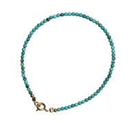 Supvox Natürliches Türkis Armband Damen 16mm Kugeln Schmuckperlen Handgefertigt Türkisfarbener Armschmuck Mädchen Alltag Party Strand