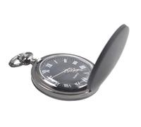 Supvox Quarz-taschenuhr Schwarz Mattiert Tragbare Uhr für Damen Herren mit Tragekette Retro-Stil Uhr Geschenkidee