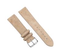 Supvox Retro Uhrenarmband aus Rindsleder 20mm Beiges Austauschbares Uhrenarmband mit Edelstahl Schließe Verstellbares Armband für Herren und Damen