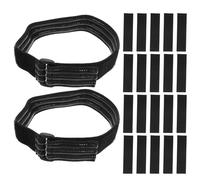 Supvox Rutschfeste Elastische Fixierriemen für Damen Overknee Stiefel Verstellbare Polyester Bänder mit Klebepads für Hohe Outdoor Stiefel 2 Stück mit 30 Aufklebern