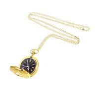 Supvox Vintage Taschenuhr für Herren im Goldenen Legierung Design mit Römischen Zahlen Feine Nicht Verblassende Uhr mit Glas Geschenkidee zum Geburtstag und Vatertag