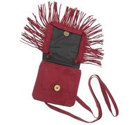 Supvox Weiche Wildleder Umhängetasche mit Fransen für Kleine Mädchen Einzelne Schultertasche mit Münzfach als Street Tasche und Fotorequisite