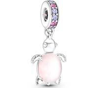 SURALIN 1 Stück Charms Anhänger Anhänger aus Schildkrötenperlen Charm Perlen für Europäische Armbänder Halskette, Schmuck Geschenke Armbänder für Damen und Mädchen-Rosa