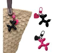 SURALIN 2 Stück Schlüsselanhänger für Hunde, Autoschlüssel, Schlüsselanhänger, Tiere, Ball, niedlicher Ball, für Frauen und Mädchen