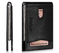 SURAZO® Echtleder Herren Geldbörse mit Geldklammer und Münzfach | Männer Geldbeutel mit Geld klipp | RFID Wallet Portemonnaie Klein | Geldclip Kartenhalter | Leder Brieftasche Kartenetui