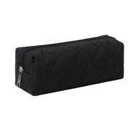 SURBEAV Federmäppchen, Federmäppchen, Büro, Uni, Schule, Aufbewahrungstasche, Organizer, Make-up-Tasche, Kosmetiktasche, ästhetisch, niedliches Federmäppchen für Mädchen, Jungen, Kinder (Reinschwarz)