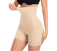 SURE YOU LIKE Bauchweg Unterhose Damen Miederhose Tummy Control Body Shaper Shapewear Butt Lift Bauchweg Hose Slip Po Push Up Butt Lifter Leggings，12 Beige，1pcs，XXXL=EU 42-44