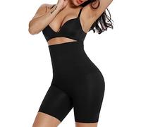 SURE YOU LIKE Damen Figurenformend Miederpants Miederhose Shapewear Bauch-Weg-Effekt Formt Sofort Body Shaper mit Bein Hohe Taille Unterwäsche Atmungsaktive Nahtlose Schwarz 3XL EU46-50