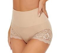 SURE YOU LIKE Shapewear Damen Miederhose Bauchweg Figurformender Body Shaper Shapewear Miederslip Unterwäsche für Damen,Beige,Tag L Size EU(44-46)