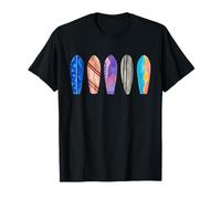Surfboard Lineup Aquarell Surf Art Coastal Beach Vibe T-Shirt