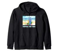 Surfen Tropical Surf Vibes Beach Cocktail Coastal Art Kapuzenjacke