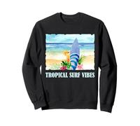 Surfen Tropical Surf Vibes Beach Cocktail Coastal Art Sweatshirt