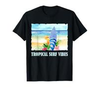 Surfen Tropical Surf Vibes Beach Cocktail Coastal Art T-Shirt
