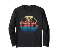 Surfer Strand Palmen Sunset Surfbrett Surfing Boy Girl Surf Langarmshirt