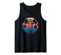 Surfer Strand Palmen Sunset Surfbrett Surfing Boy Girl Surf Tank Top