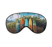 Surf's Up Surfbrett-Schlafmaske, lichtblockierende Augenmaske, bequem und weich, Augenabdeckung mit Gummiband, geeignet für Männer und Frauen, geeignet für Reisen/Schlafen