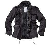 Surplus Raw Vintage M65 Herren Outdoor Feldjacke Parka gefüttert, schwarz, M
