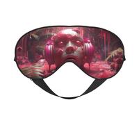 Surreal Rosa Kopfhörer Schlafmaske, Augenmasken für Schlaf Doppelseitige Schlafmasken für Damen Herren, Verdunkelung Augenabdeckungen zum Schlafen, Reisen