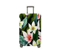 Surwin 3D Blumen Blätter Reise Kofferschutzhülle Reisetasche Kofferbezug Elastisch Kofferhülle Gepäck Cover Waschbare Reisekoffer Hülle Schutz Bezug Schutzhülle (Stil 4,L (26-28 Zoll))