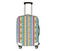 Surwin 3D Boho Stil Reise Kofferschutzhülle Reisetasche Kofferbezug Elastisch Kofferhülle Gepäck Cover Waschbare Reisekoffer Hülle Schutz Bezug Schutzhülle (Vertikale Farbe,XL (30-32 Zoll))