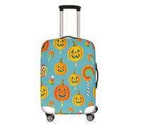 Surwin 3D Druck Reise Kofferschutzhülle Reisetasche Kofferbezug Elastisch Kofferhülle Gepäck Cover Waschbare Reisekoffer Hülle Schutz Bezug Schutzhülle (Kürbisart 7,S (18-20 Zoll))