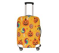 Surwin 3D Druck Reise Kofferschutzhülle Reisetasche Kofferbezug Elastisch Kofferhülle Gepäck Cover Waschbare Reisekoffer Hülle Schutz Bezug Schutzhülle (Kürbisart 4,M (22-24 Zoll))