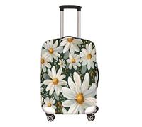 Surwin 3D Gänseblümchen Stil Reise Kofferschutzhülle Reisetasche Kofferbezug Elastisch Kofferhülle Gepäck Cover Waschbare Reisekoffer Hülle Schutz Bezug Schutzhülle (Schwarz,S (18-20 Zoll))