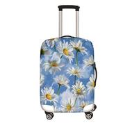 Surwin 3D Gänseblümchen Stil Reise Kofferschutzhülle Reisetasche Kofferbezug Elastisch Kofferhülle Gepäck Cover Waschbare Reisekoffer Hülle Schutz Bezug Schutzhülle (Hellblau,M (22-24 Zoll))