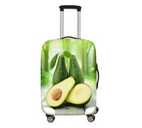 Surwin 3D Grüne Avocado Reise Kofferschutzhülle Reisetasche Kofferbezug Elastisch Kofferhülle Gepäck Cover Waschbare Reisekoffer Hülle Schutz Bezug Schutzhülle (E,L (26-28 Zoll))