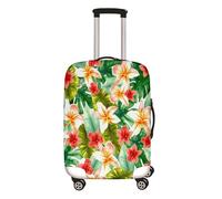 Surwin 3D HibiskusblumeReise Kofferschutzhülle Reisetasche Kofferbezug Elastisch Kofferhülle Gepäck Cover Waschbare Reisekoffer Hülle Schutz Bezug Schutzhülle (I,M (22-24 Zoll))