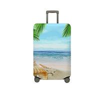 Surwin 3D Muscheln Druck Reise Kofferschutzhülle Waschbare Reisetasche Kofferbezug Elastisch Kofferhülle Gepäck Cover Reisekoffer Hülle Schutz Bezug Schutzhülle (Hawaii,L (26-28 Zoll))