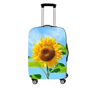 Surwin 3D Reise Kofferschutzhülle Waschbare Reisetasche Kofferbezug Elastisch Kofferhülle Gepäck Cover Reisekoffer Hülle Schutz Bezug Schutzhülle (Blauer Himmel,L (26-28 Zoll))