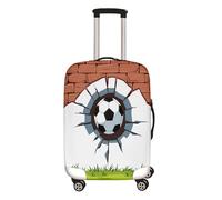 Surwin 3D Sportball Reise Kofferschutzhülle Reisetasche Kofferbezug Elastisch Kofferhülle Gepäck Cover Waschbare Reisekoffer Hülle Schutz Bezug Schutzhülle (Fußball B,XL (30-32 Zoll))
