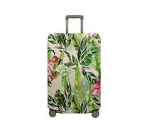 Surwin 3D Tropische Blätter Reise Kofferschutzhülle Reisetasche Kofferbezug Elastisch Kofferhülle Gepäck Cover Waschbare Reisekoffer Hülle Schutz Bezug Schutzhülle (Bemalt,L (26-28 Zoll))