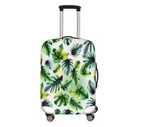 Surwin 3D Tropische Blätter Reise Kofferschutzhülle Reisetasche Kofferbezug Elastisch Kofferhülle Gepäck Cover Waschbare Reisekoffer Hülle Schutz Bezug Schutzhülle (E,M (22-24 Zoll))
